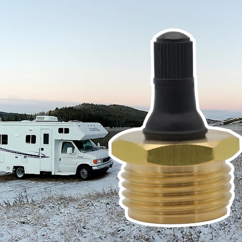 RV Campers Brass Sprinkler Blowout Plug with Valves Efficient Blow Out Adapter Sprinkler System Winterization for Trailer