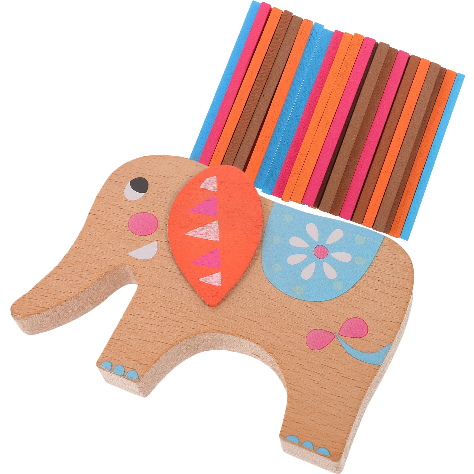 Olifant Balanceerspel Houten stapelblokken Gekleurde stokken Puzzel verbetert de hand-oogcoördinatie Logisch denken Familie