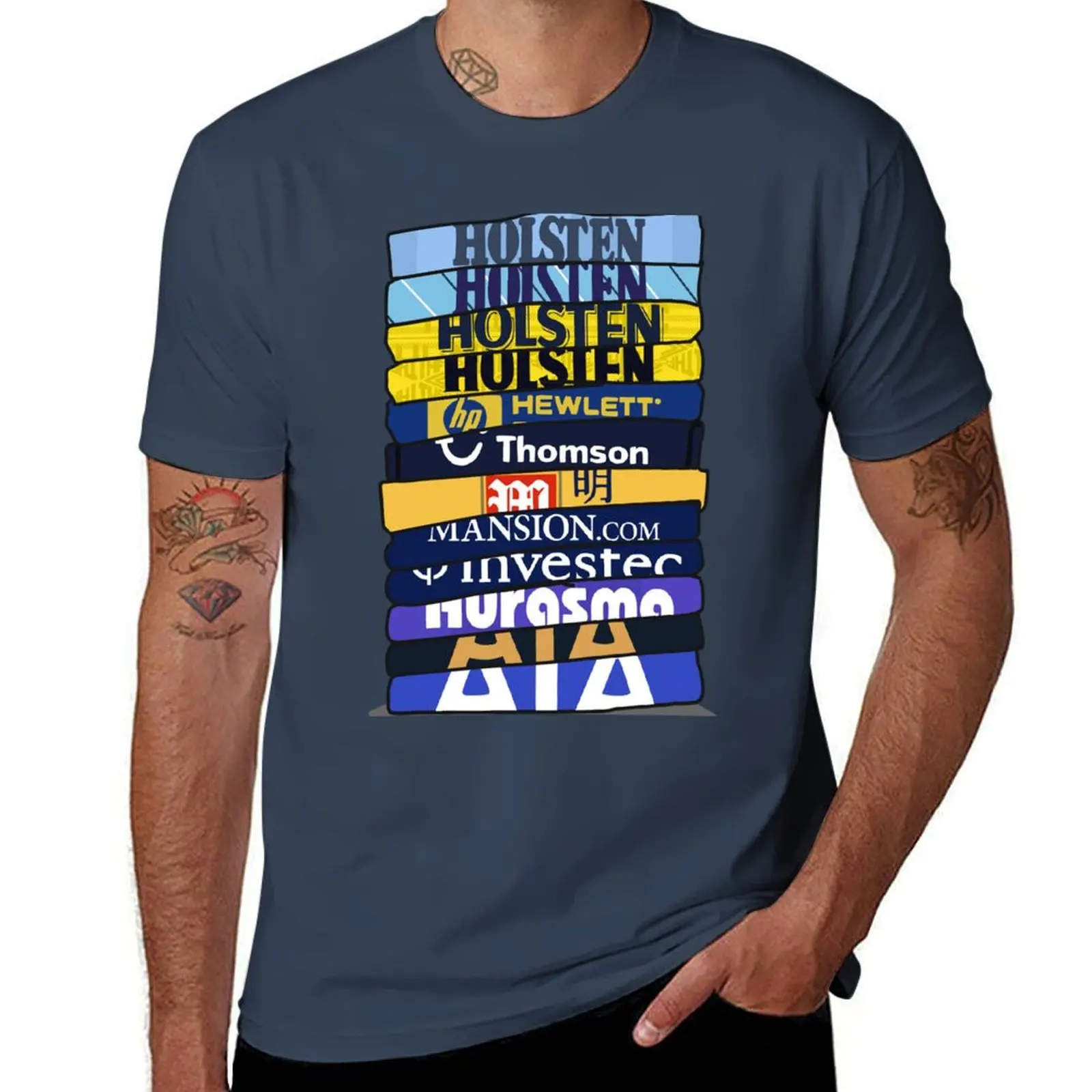 Tottenham Away Stack Camiseta masculina de algodão 100% camisetas para homem gráfico vintage impresso camisetas para homem Camiseta