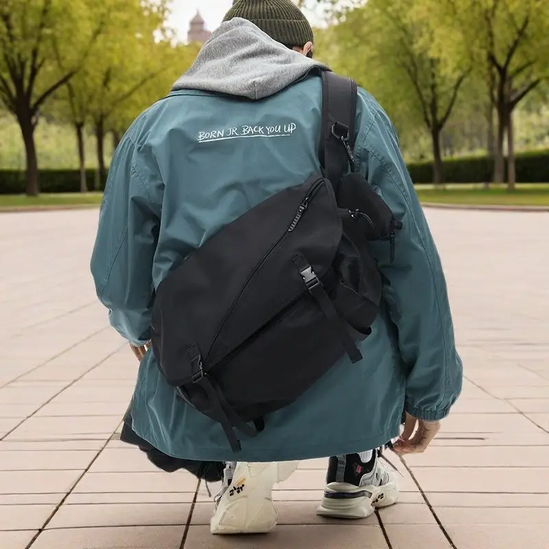 

Youth workwear bag fashionable crossbody bag men's and youth shoulder bag, large capacity single shoulder leisure bag