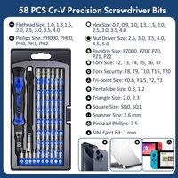 62 in 1 Precision Screwdriver Set  Driver Kit with Flexible Shaft Torx Phillips Screw Driver Bits  Phone Watch Laptop