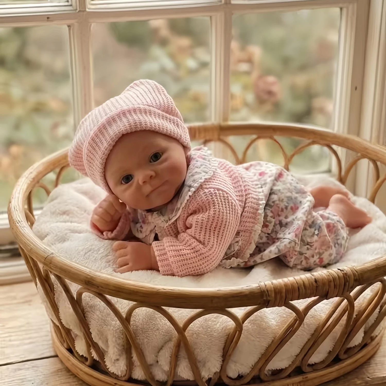 

OtdardDolls--33cm/2 Sets Clothes CoCo Silicone Bebe Reborn Girl Doll With Open Mouth Paint Skin Lifelike Reborn Silicone Doll