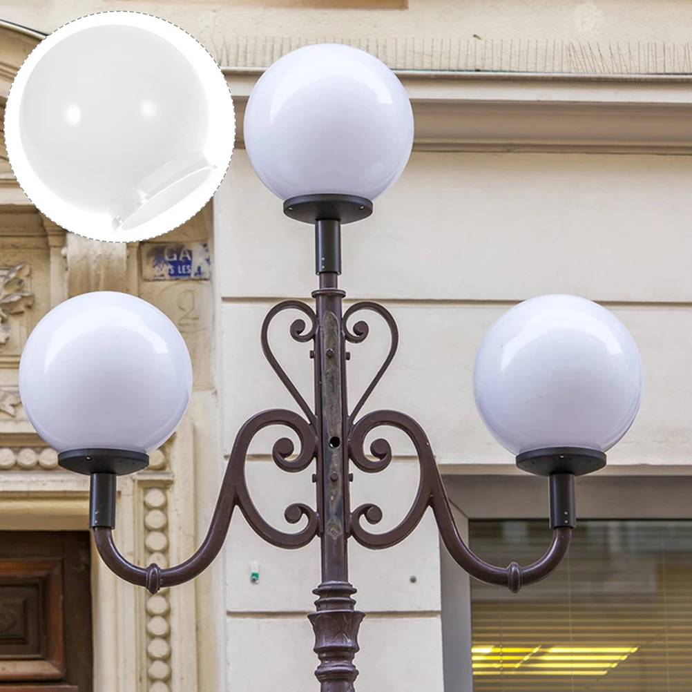 

2pcs Acrylic Globe Lampshade 200MMx95MM E27 Base Outdoor Wall Porch Post Replacement Light Cover Shades