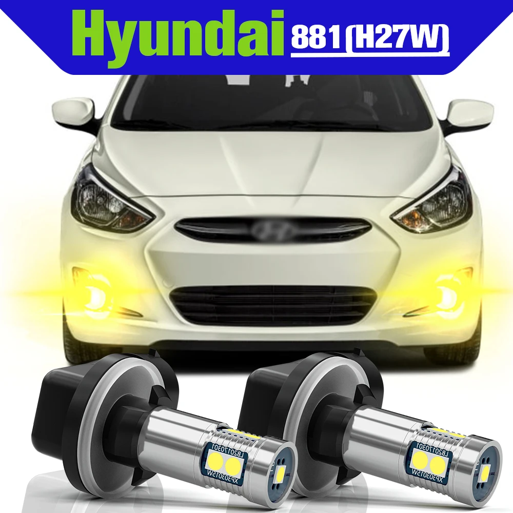 

Fog Light Accessories 2x LED 881 H27W Lamp For Hyundai Accent Sonata 2006-2010 Santa Fe Tucson Elantra GT Genesis Coupe