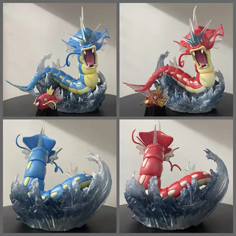 18cm Hot Anime Gyarados Figures Gyarados Magikarp  Action Figures PVC Digimon Model Collection Statue Boys Toy Christmas Gifts