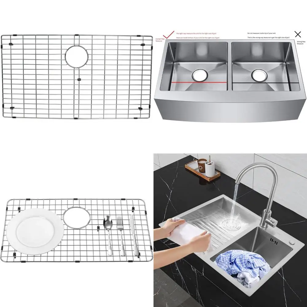 

Stainless Steel Kitchen Sink Bottom Grid, 27.75 x 15.5, Durable and Easy to Clean