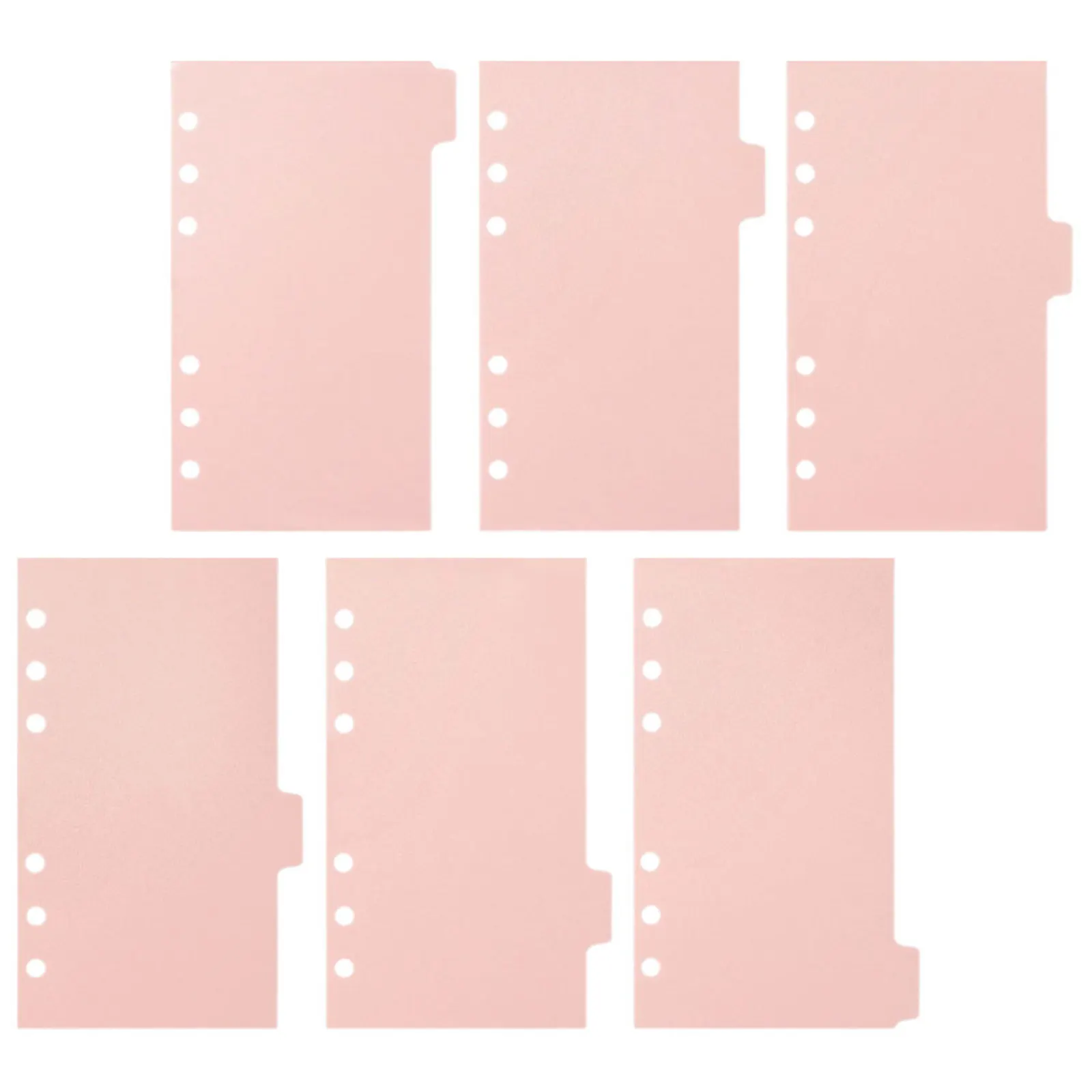 

6 пластиковых разделителей-заголовков для 6-кольцевого переплета, органайзер для блокнота с отрывными листами, индексные разделители для школы и офиса, формат А5