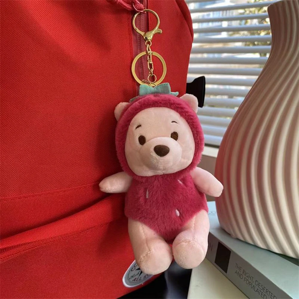 Llavero con colgante de oso de 16CM, juguete de felpa, bolso escolar, monedero, colgante de pareja de moda, accesorios de estilo multicolor