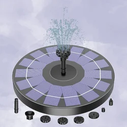 Solar bird bath fountain pump, portable floating solar water pump, garden, pond, swimming pool, outdoor water feature decoration