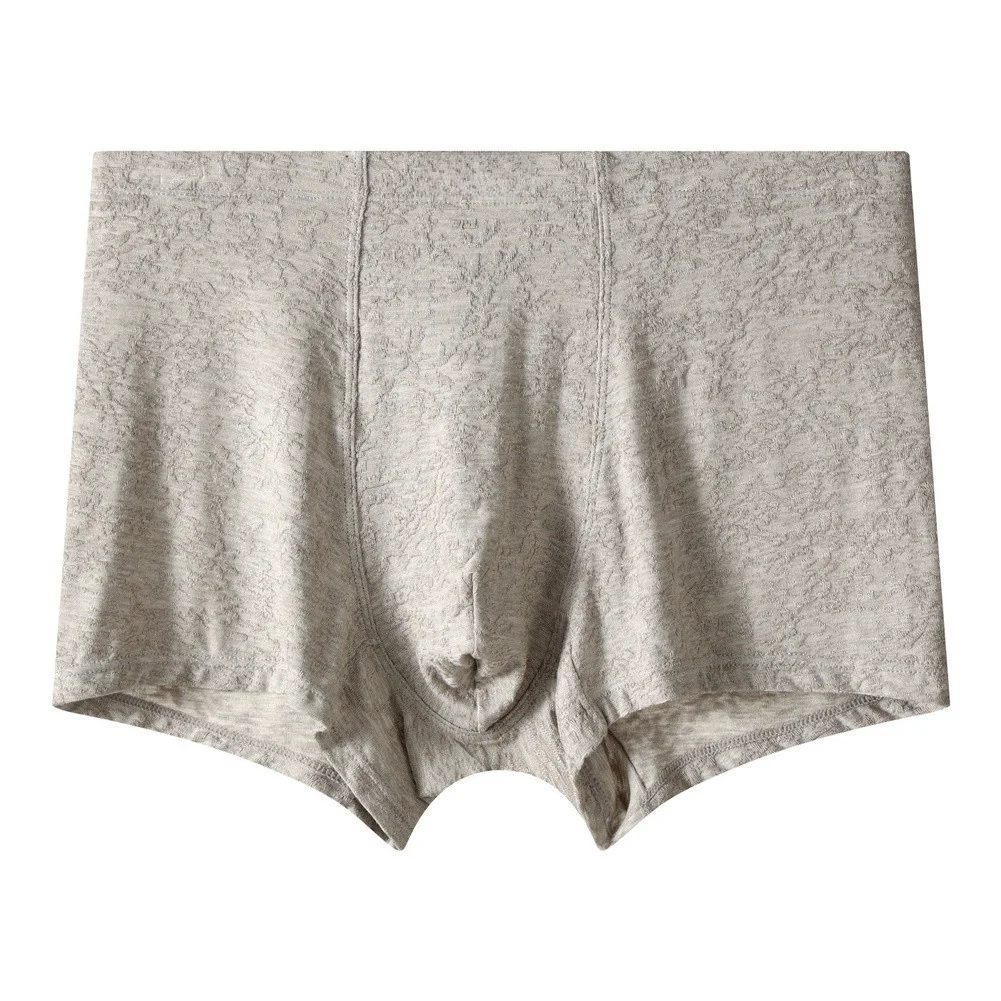Men's Soft Pattern Boxer Briefs with U Pouch Support Mid Waist Underwear for Daily Wear 80% Polyester 20% Spandex