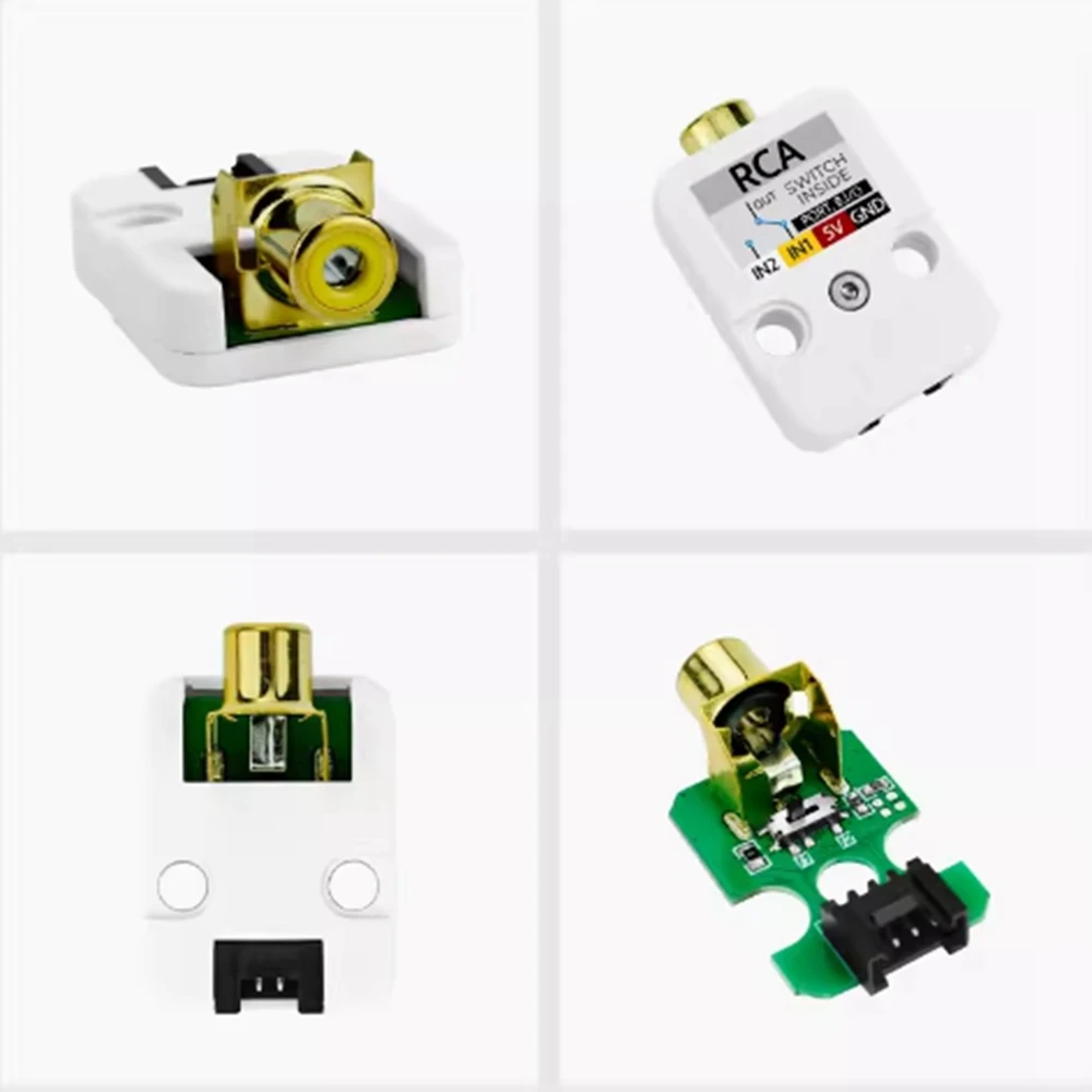 M5Stack ส่งสัญญาณเสียงและวิดีโอ RCA ปลั๊กตัวเมียสเตอริโอที่รวมสายออก