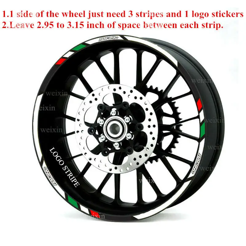 Motorcycle Accessories Wheels Hub Stickers Rim Tire Reflective Stripe Decorative Decals Set For BMW S1000RR S 1000RR S 1000 RR