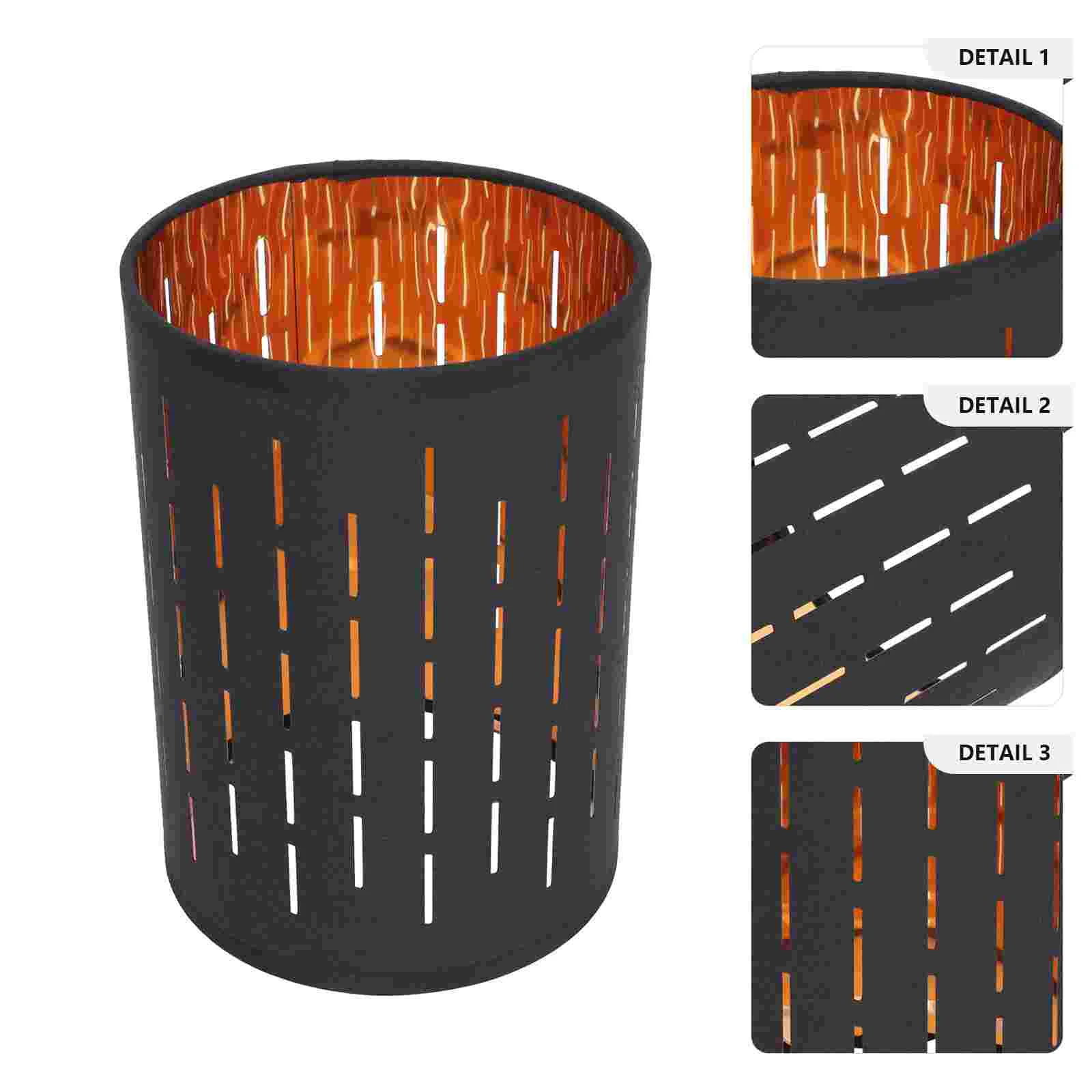 

Bedside Lamps Lampshade Light Covers Modern Hollow Paper Black Table Decor Decoration