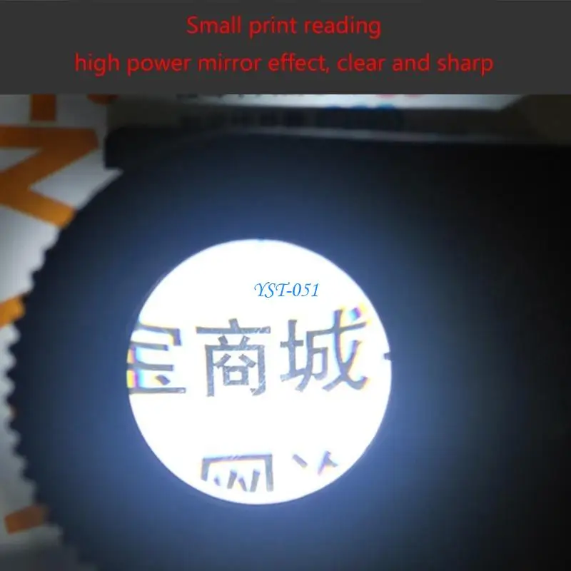 

E15A Upgraded Hands Magnifier with LED Lights Desktop Small Magnifier 20X Glass with Scale for Clothing
