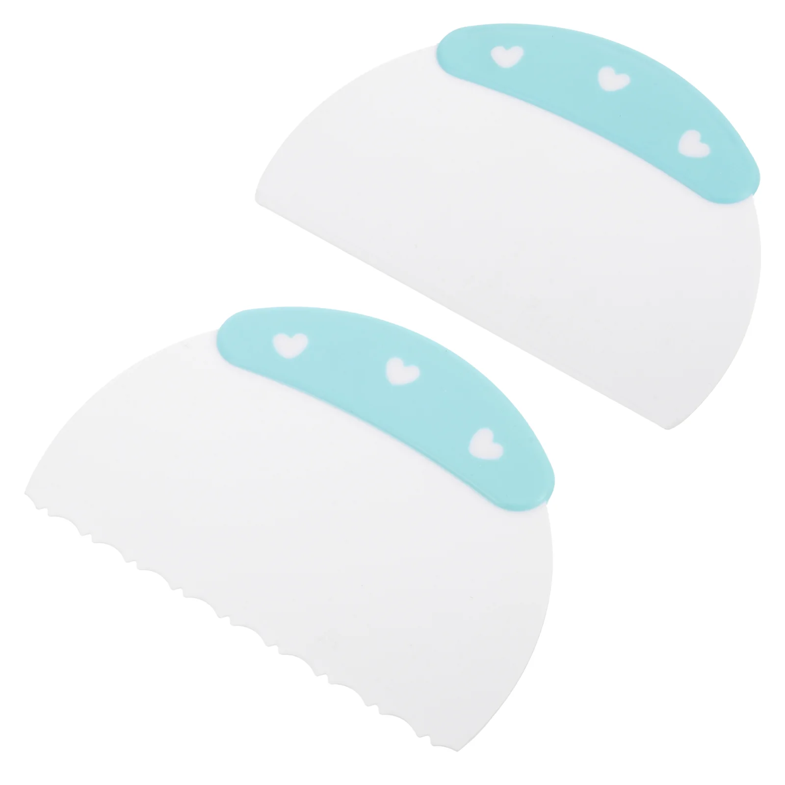 2 Pcs Plastic Spatula Cupcake Scraper Pastry for Baking Bench Kitchen Food Tool