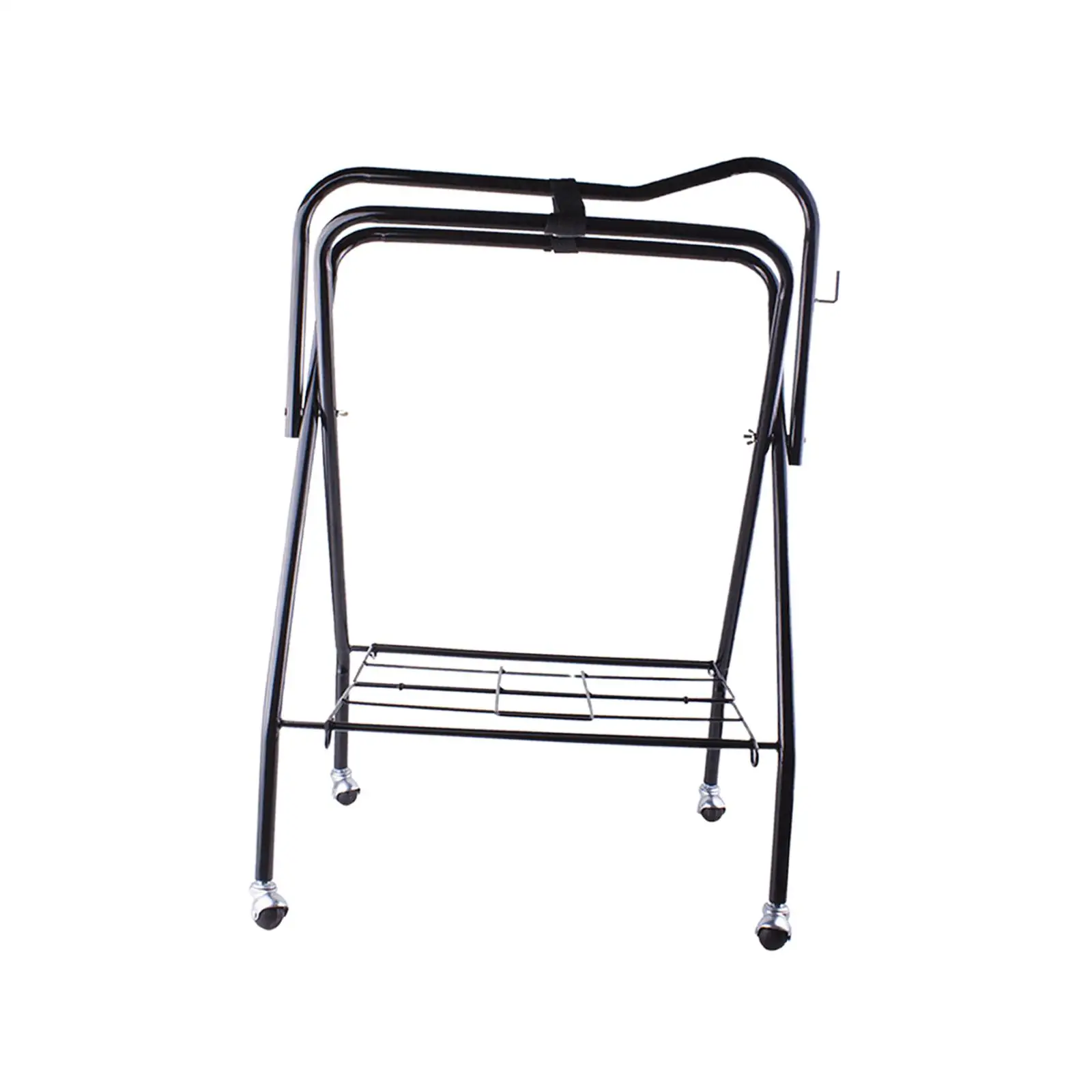 Portable Horse Saddle Holder Durable Metal Folding Stand for Stable Equestrian Supplies