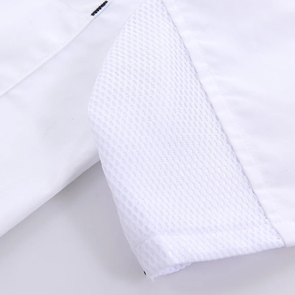 Coat Short Sleeve Cook Jacket Uniform Skin-friendly Clothes White 3XL