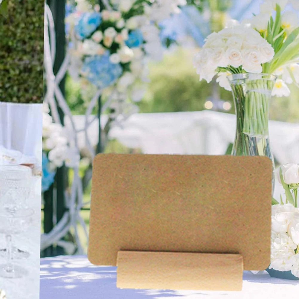 10/20/40/60/100PCS Wood Place Card Holders Wooden Table Number Stands Wedding Sign Rustic Message Name Display Stand Wedding