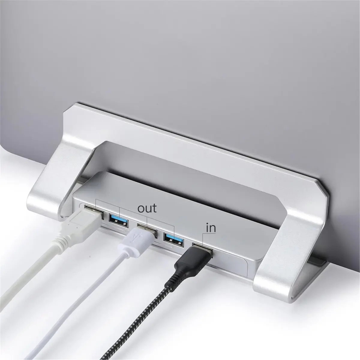 【New User-Coupon!】Vertical Laptop Stand,Adjustable,Aluminum Laptop Holder,Dock Stand, Support 11 17.3Inch Laptops Tablets with 3