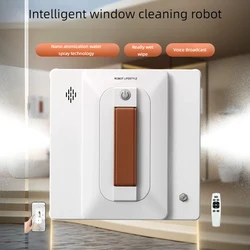 Robot lavavetri con spruzzatore Strumento per la pulizia delle finestre in vetro pulito APP e trasmissione vocale Aspirazione ad alto vuoto Smart Home