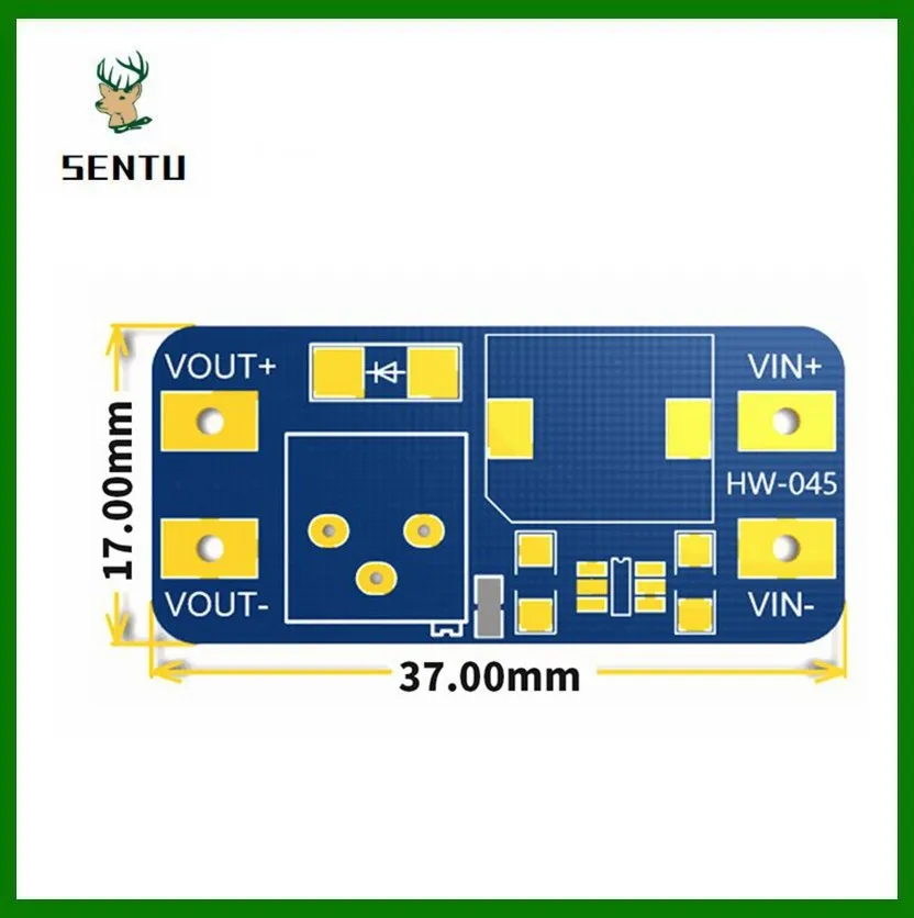 Intensificar o impulsionador do módulo do poder, tipo-C, micro 2A máximo, DC-DC, 3-5V a 5V, 9V, 12V, 24V, MT3608