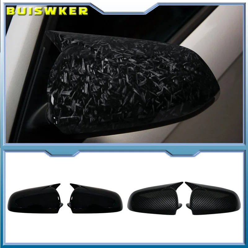 For Audi A3 S3 8P A4 S4 B6 B7 8E 8H A6 S6 C6 4F Replacement Side Wing Mirror Covers Caps Carbon Look