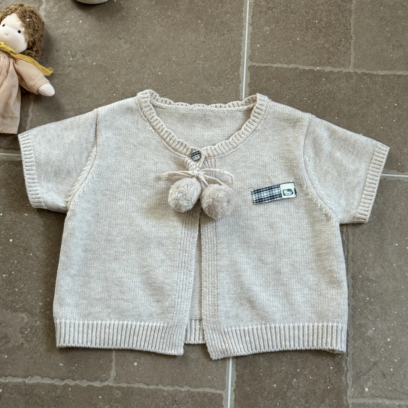 Girls Sweater 2026 Autumn and Winter New Children's Clothing Korean Style Girl Baby Fashion Plaids Cloth Wool Ball Sweater