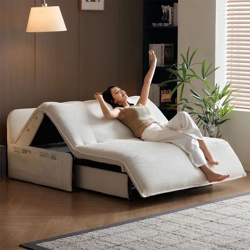 Chenier electric sofa bed, voice-controlled hidden storage foldable multi-function bed