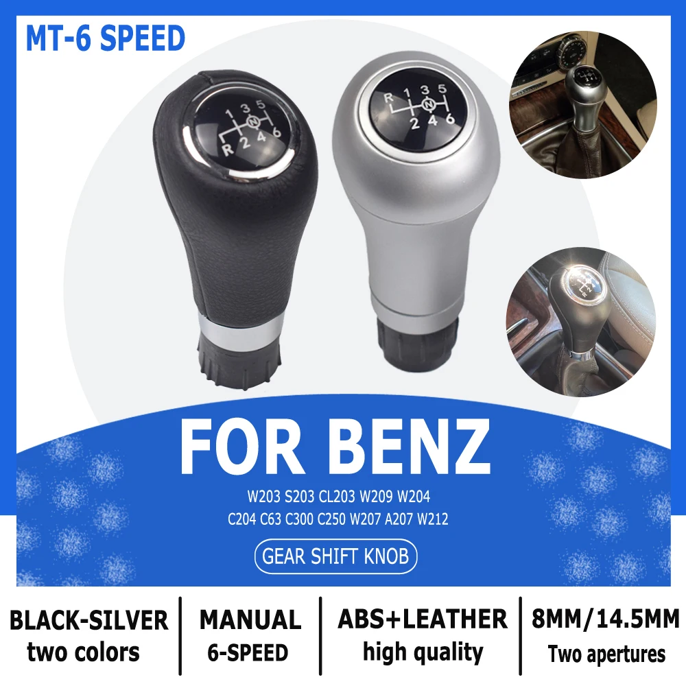 Car Styling Manual Automatic For Mercedes Benz W203 S203 CL203 W209 W204 C300 C250 W207 A207 W212 Car Shift Gear Stick Knob