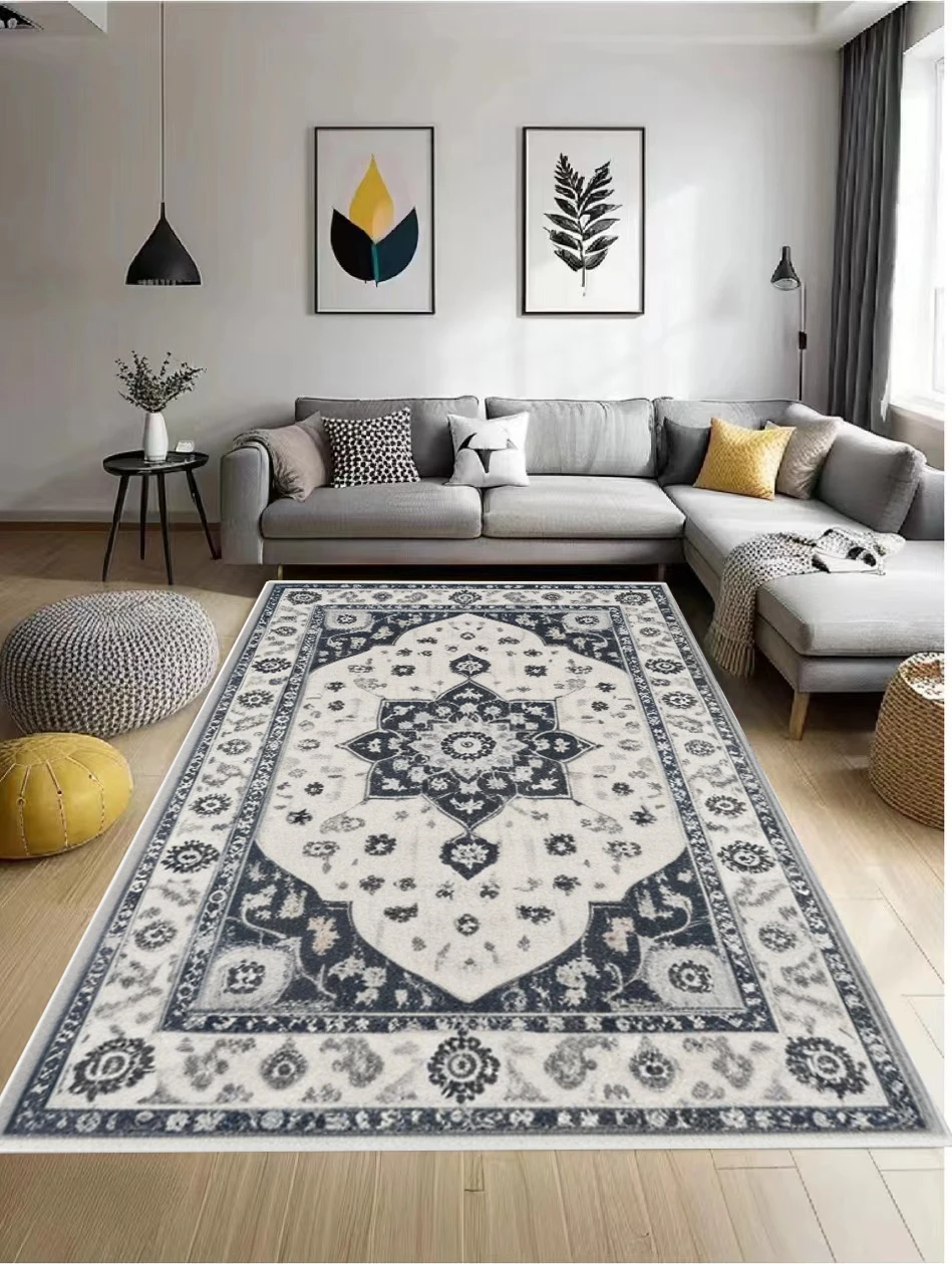 

VIKAMA SXB American Carpet, Ethnic Style Living Room Floor Mat, European Sofa, Coffee Table, Bedroom Mat, Home Decoration