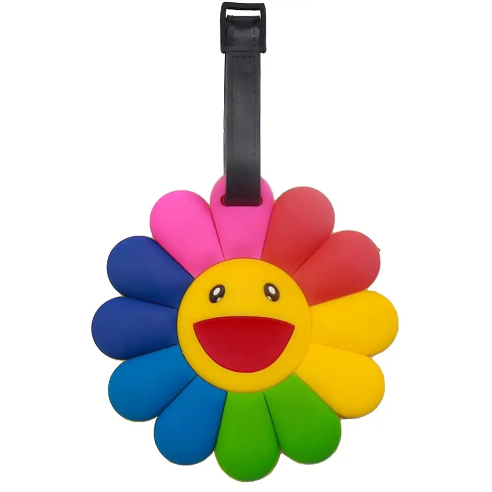

Jiezhi Sunflower Luggage Tag - Colorful Luggage Tag for Travel Women,Funny Kids Backpack Suitcase Tag Clear,Name ID Identifie