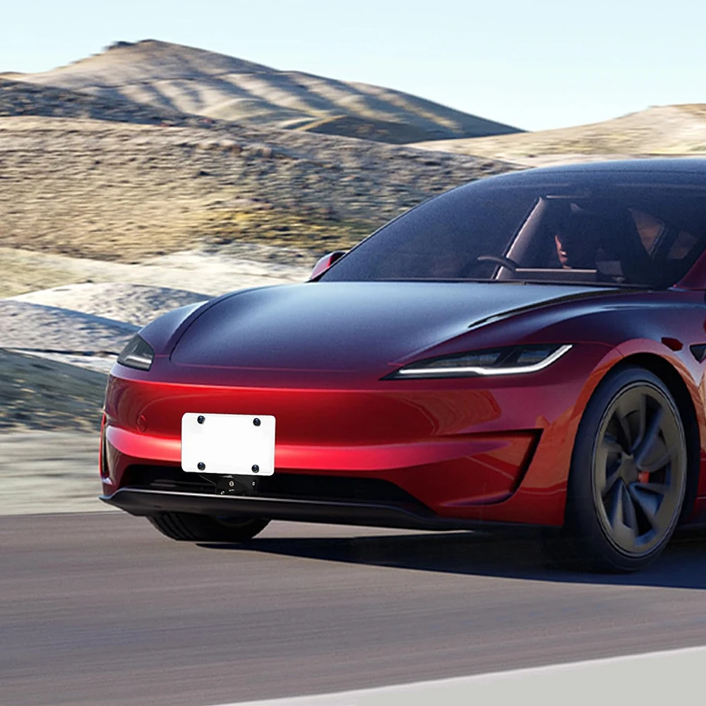 

For Tesla Model 3 Highland 2024 Car Rear License Plate Frame Holder Bracket Anti-Theft Front License Plate Frame Car Accessories