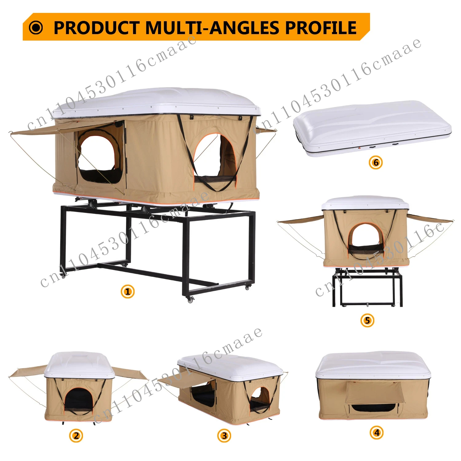 

Уличная белая, серая палатка на крыше с твердым корпусом для автомобилей, путешествий в отеле