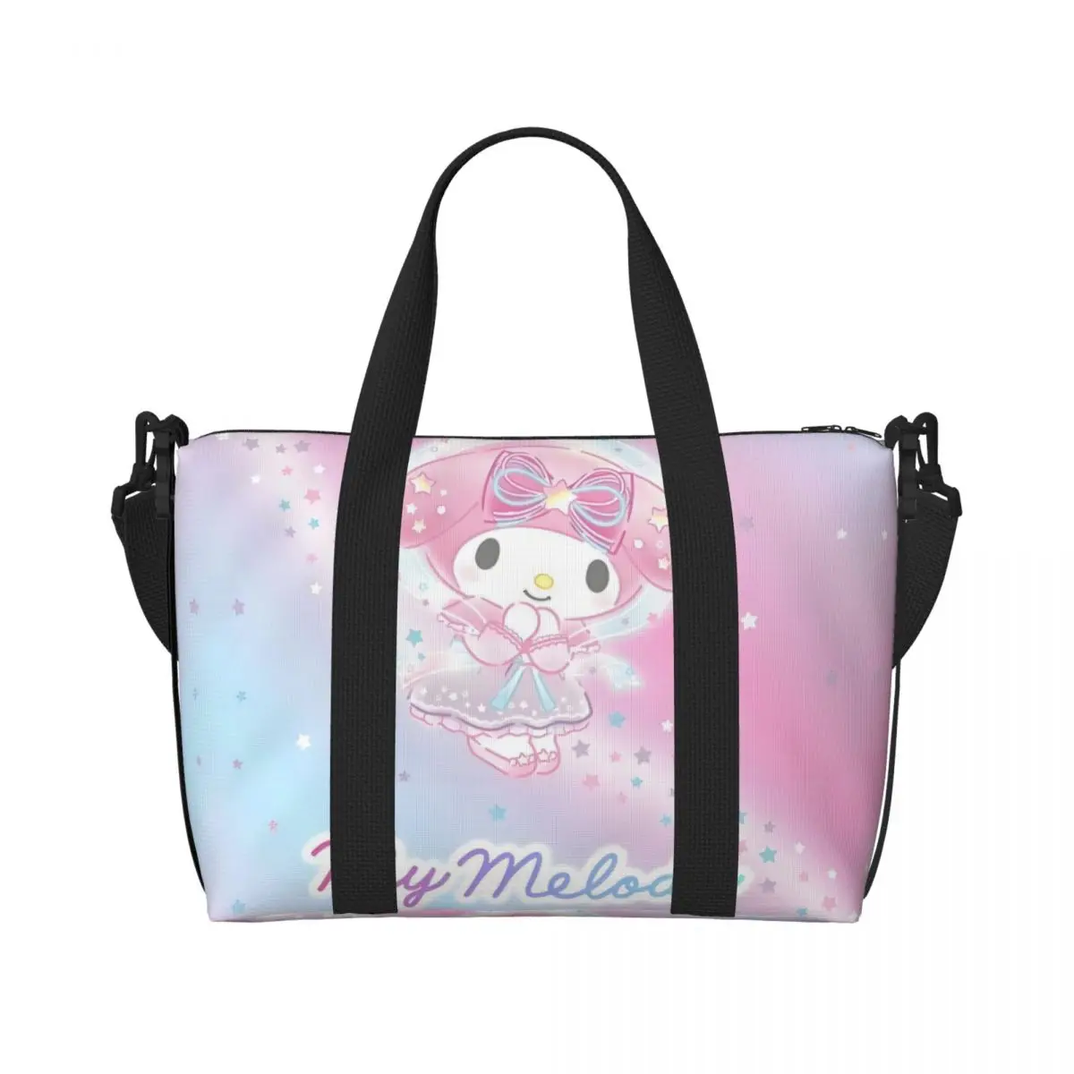 

Custom Large Melody Cartoon Movie Tote Bag for Women Fashion Film Shopper Shoulder Beach Gym Travel Bag