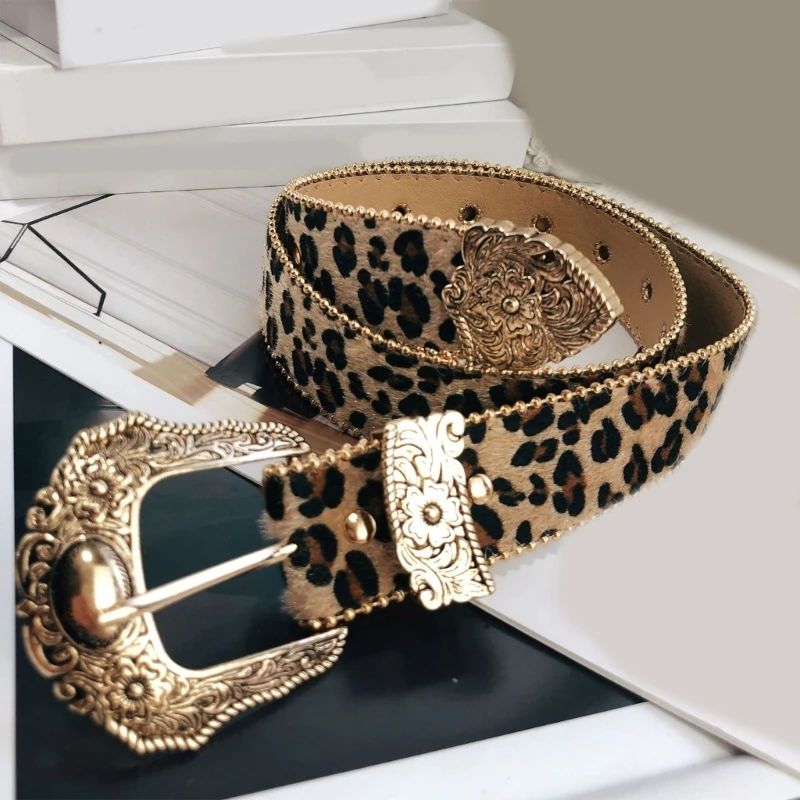 

Subculture Belt 2000s Leopard Print Belt for Jeans Shorts Belt Women Waist Decors Pants Waist Belt Girl Waist Dropshipping