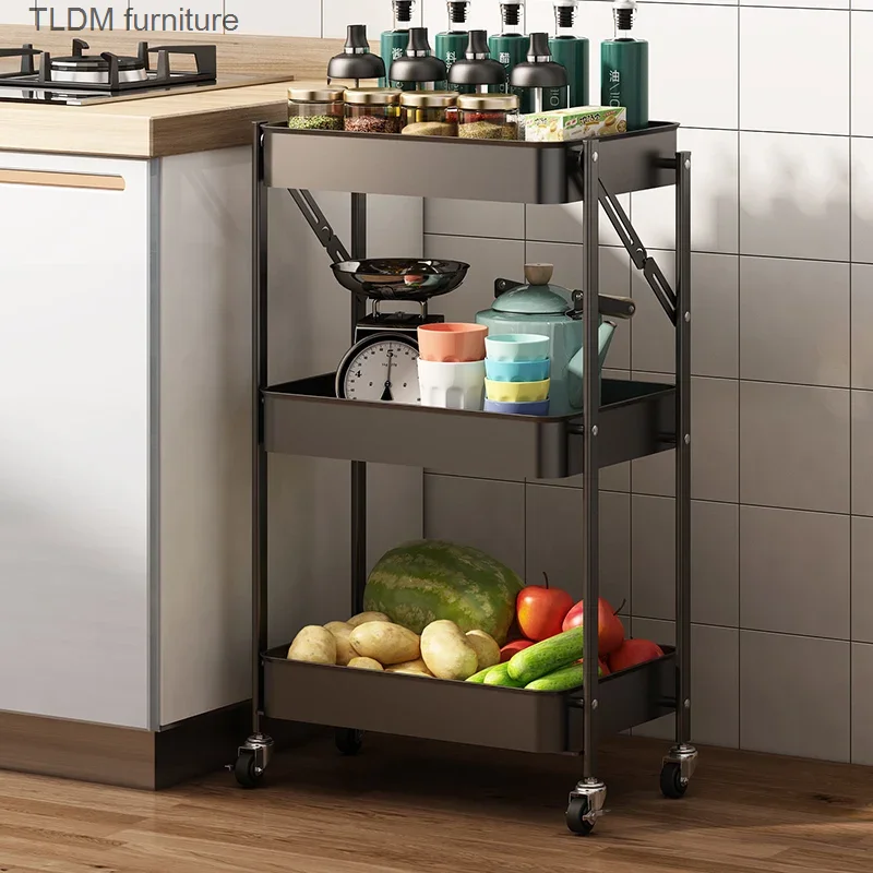 

Mobile Rolling Kitchen Islands Wheels Cart Folding Spice Storage Kitchen Islands Shelves Moves Pra Cozinha Garden Furniture