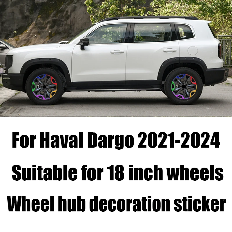 

For Haval Dargo 2021 2022 2023 2024 Wheel hub decorative stickers are suitable for 18 inch wheels