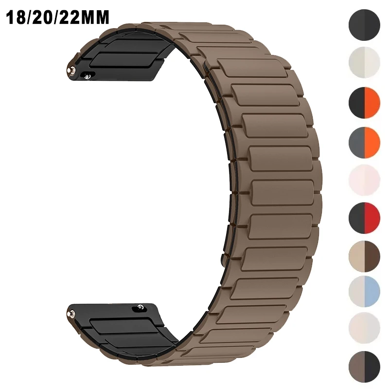 18mm 20mm 22mm Armband für Huawei Uhr GT6 GT5 6Pro GT4 46mm Silikon Magnetband für Samsung Galaxy Uhr 7 6 5 4 Classic 5Pro