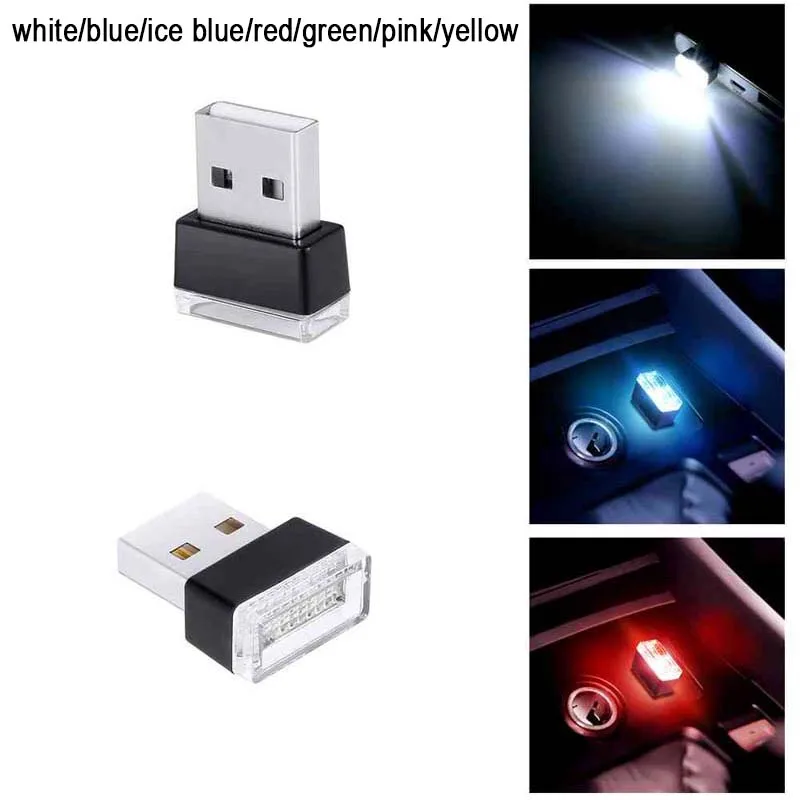 1 Stuks Auto Mini Usb Led Omgevingslicht Draagbare Plug-And-Play Modificatie-Vrije Decoratieve Licht In-Auto Voetverlichting