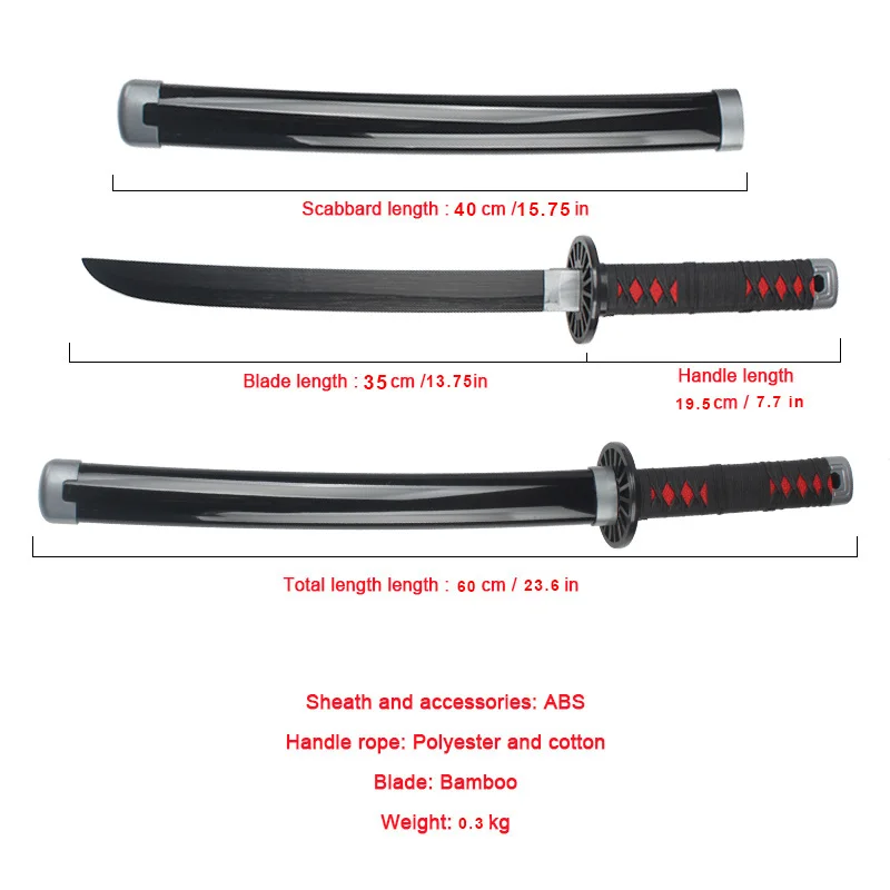 アニメ刀 60cm/23.6インチ 鬼滅の刃 竈門炭治郎 コスプレ おもちゃ 刀 オリジナル複製 クリスマスプレゼント