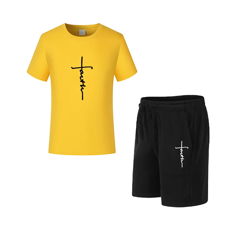 T-shirt imprimé à manches courtes pour hommes, tenue de rue décontractée, vêtements de plage, vêtements de vacances, mode Harajuku, respirant, sport, été, 2 pièces