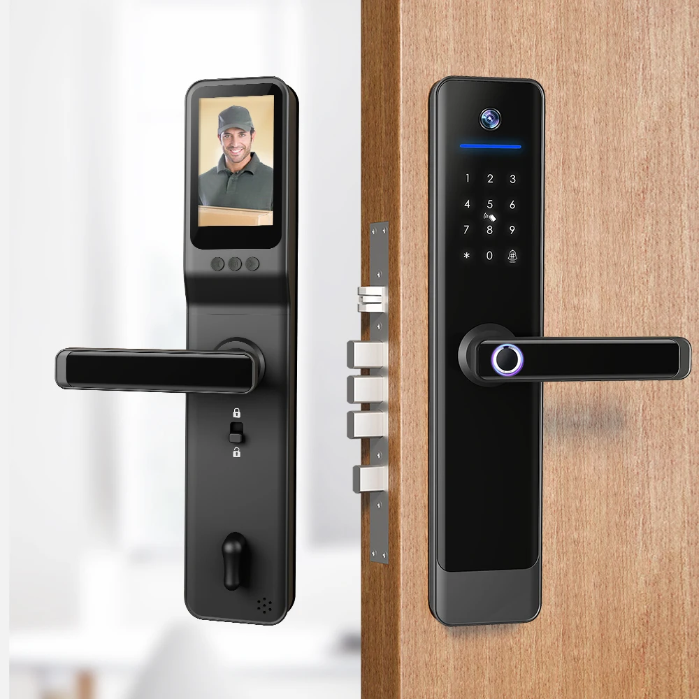 Telecamera Wifi smart lock telecamera sblocco remoto Tuya TT lock con sblocco app Prezzo ragionevole Smart Door Lock Me Home impermeabile