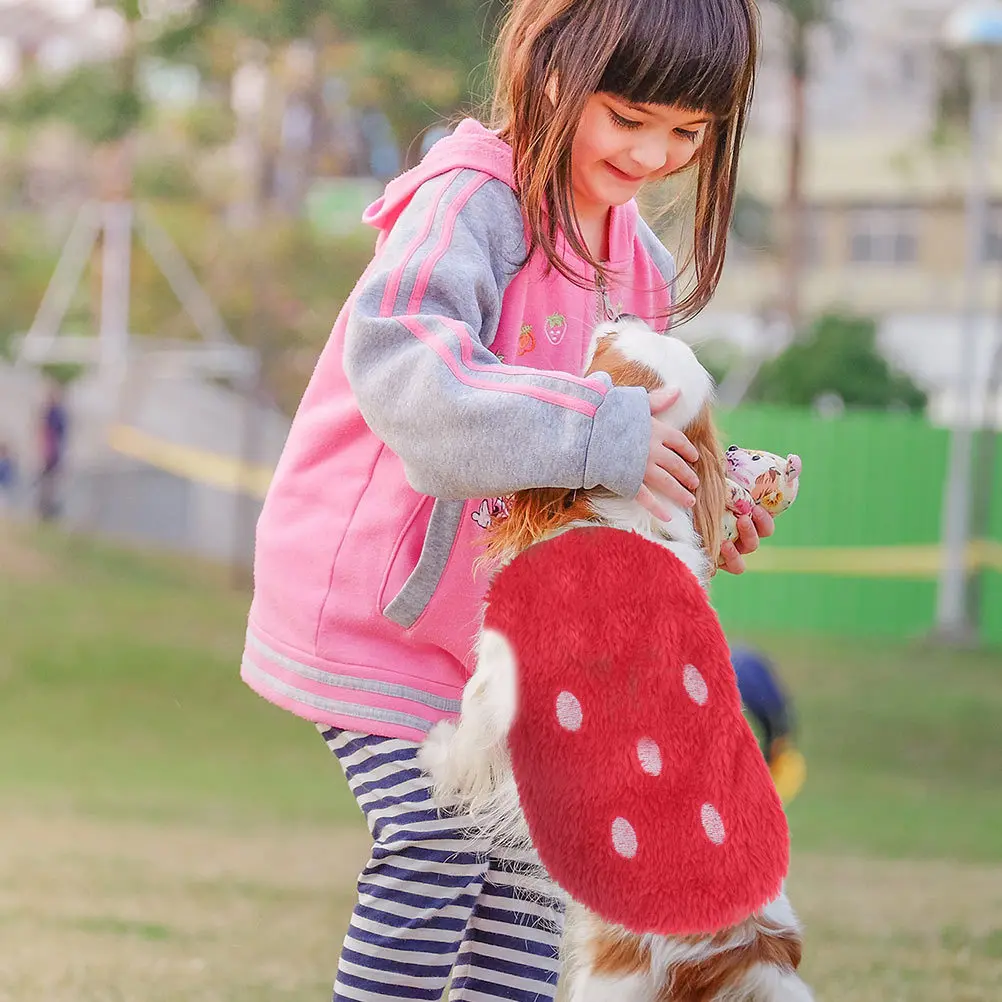 

2Pcs Small Dog Winter Costume Pet Dog Clothes Strawberry Rabbit Pattern Warm Breathable Puppy Coat Decorative Puppy Apparel