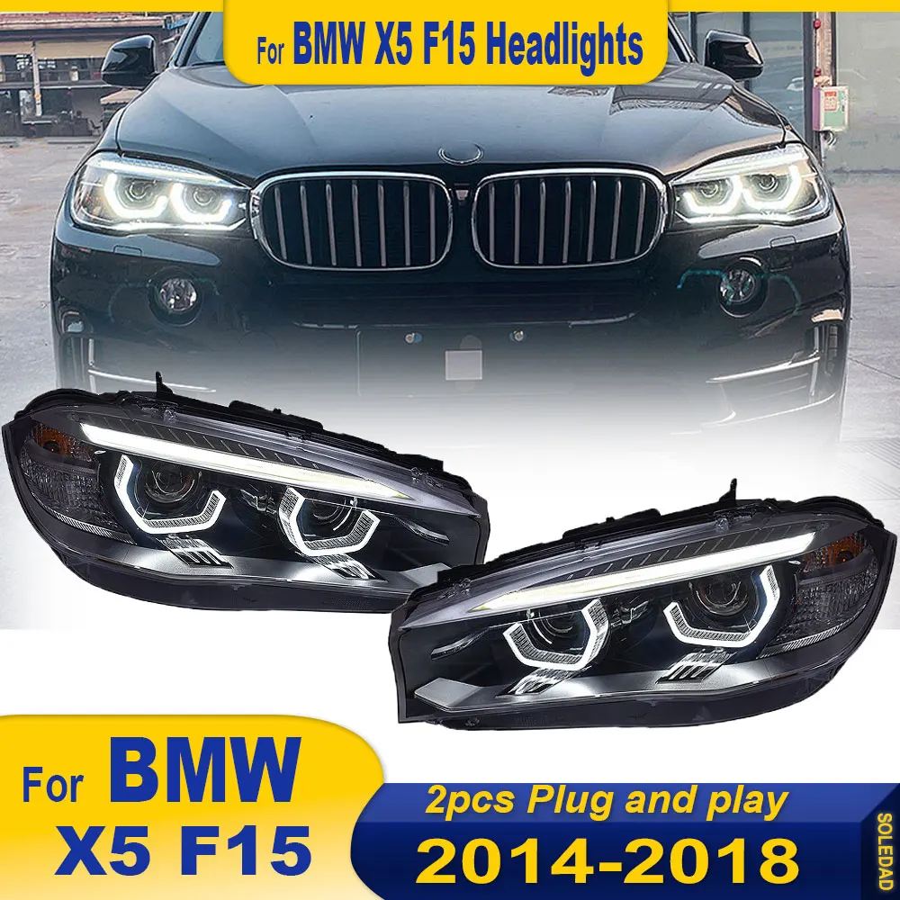 

Car headlights for BMW X5 F15 LED Headlight 2014 2015 2016 2017 2018 F15 F16 Lamp Drl Projector Lens Automotive Accessories