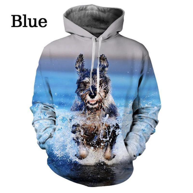 Lovely Animal Dog Hoodie 3D Printed Hoodies Men Women Animal Graphics Hooded Pullover Long Sleeve Men's Sweatshirts Clothing