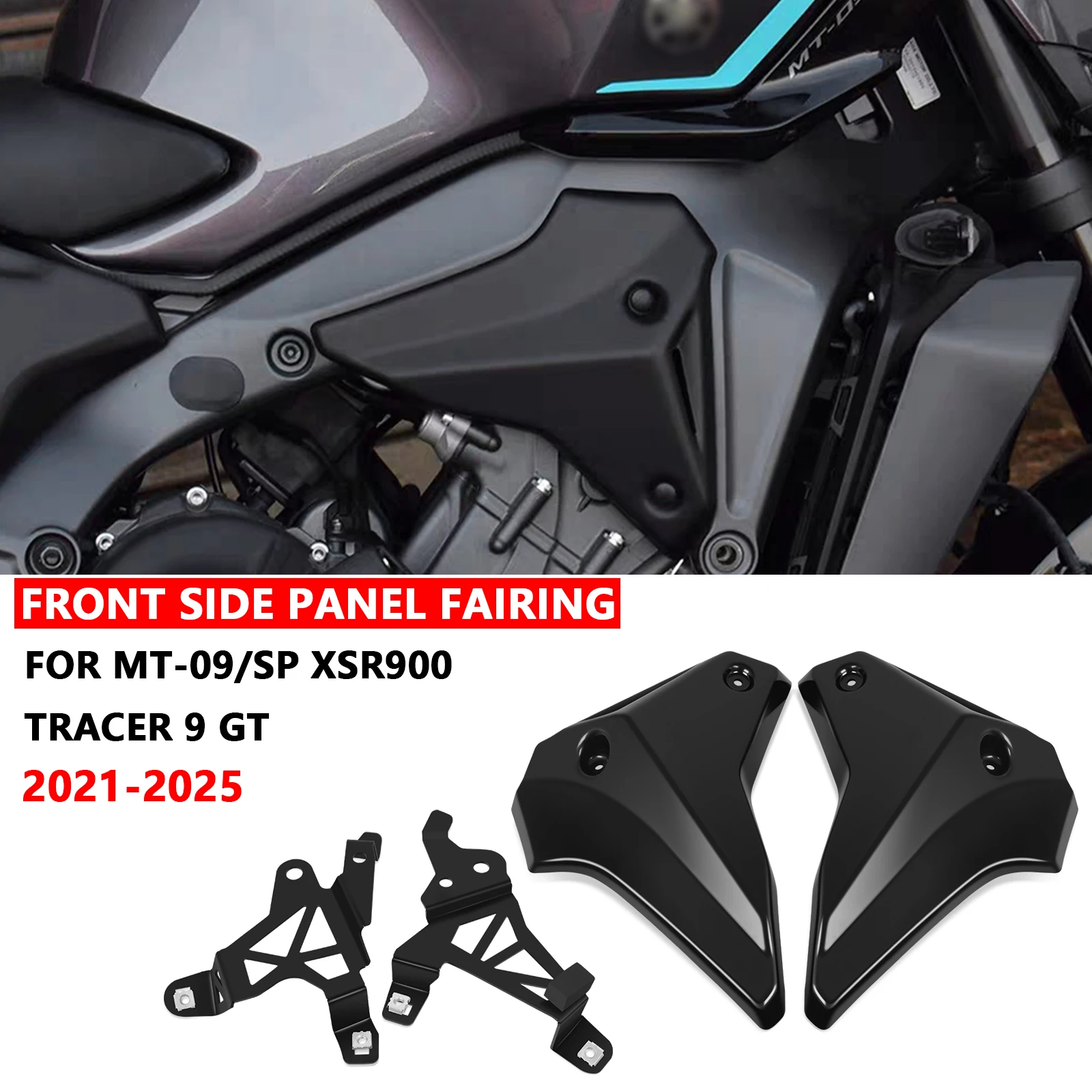 

For MT 09 MT09 SP XSR900 Tracer 9 GT 2021-2025 front filler plate side panel cover frame fairing deflector motorcycle side cover