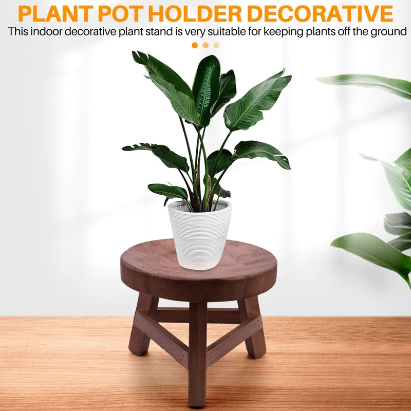 Wooden Plant Stand, High Stool Plant Stand Multi-Function Flower Pot Holder, For Gardening Decoration Living Room