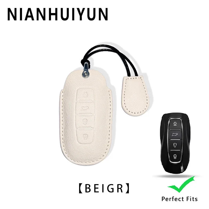 

Luxury Leather Car Key Case Cover Fob Protector Accessories Keyring for Ford Equator sport Keychain Holder Shell Handmade Pouch