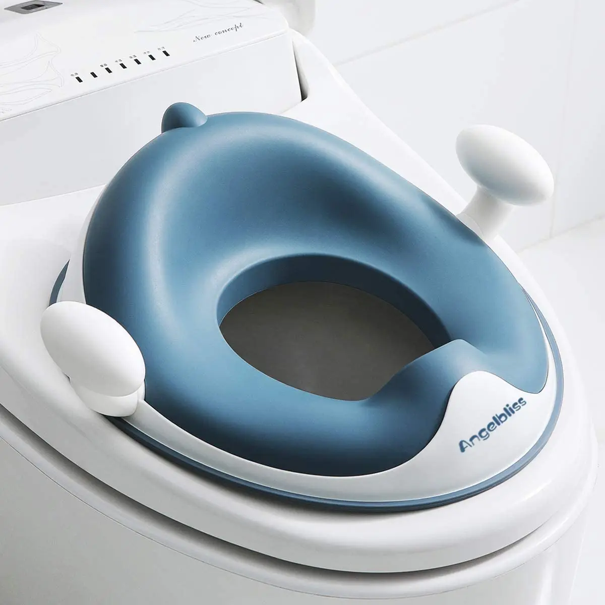 

Soft Cushion Baby Potty Training Toilet Seat with Double Anti-Slip and Splash Guard for Boys and Girls in Blue