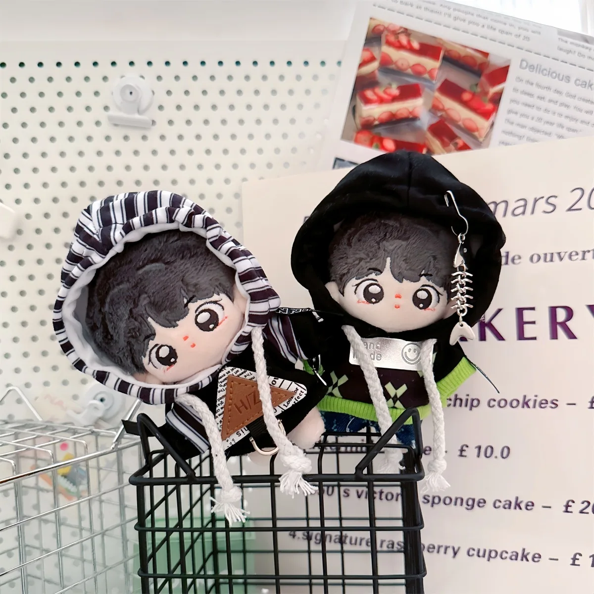 Cartoon Idol Vestiti per bambole Cute Zebra Felpe con cappuccio Pantaloni Cool Boy Set 10-17 cm Kawaii Labubu Vestiti per bambole Accessori Giocattoli